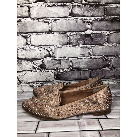 Sam Edelman Rose Gold Adena Spike Studs Fabric Ballet Flats Women Sz 8M US/39EU - Picture 13 of 16